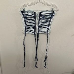 Finesse Rory Blue Corset Top